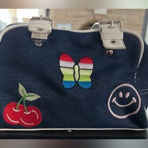 1970 denim and embroidered purse